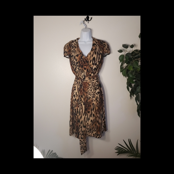 SAKS FIFTH AVENUE ANIMAL PRINT DRESS SZ. 8 - Picture 1 of 7